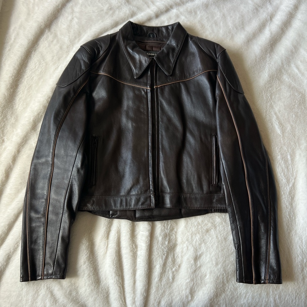 Steinmark Brown Leather Jacket — 100% Cow Nappa